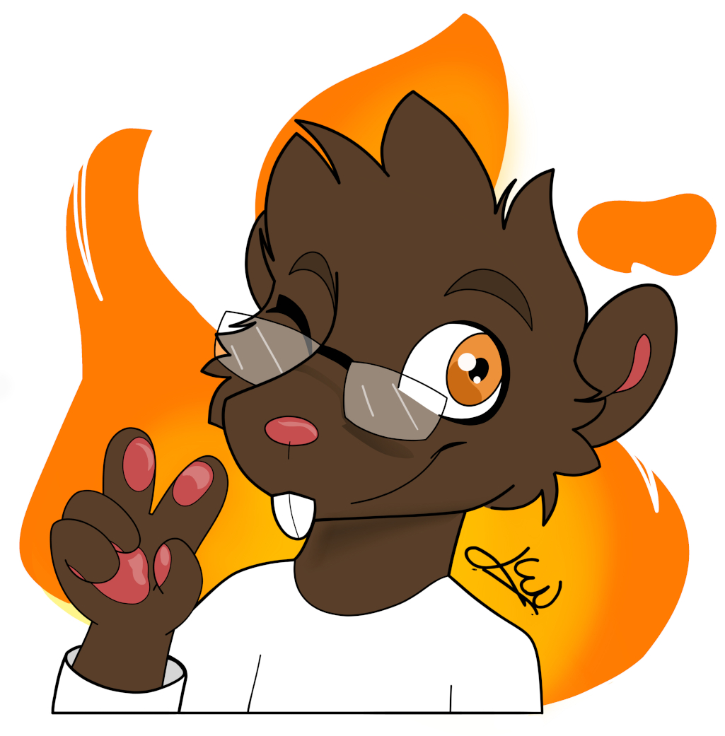 fanart of my fursona. made by a furry friend 'karu'